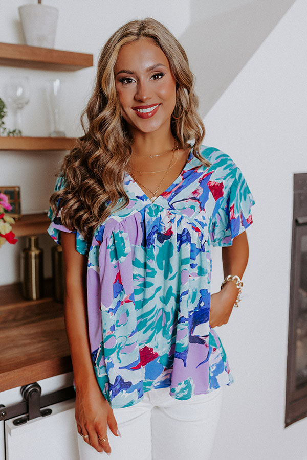 Simply Honored Babydoll Top In Sky Blue • Impressions Online Boutique