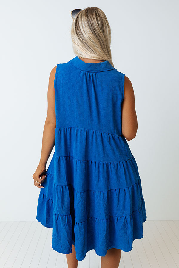 Write It Down Tunic Dress In Blue Image - 3
