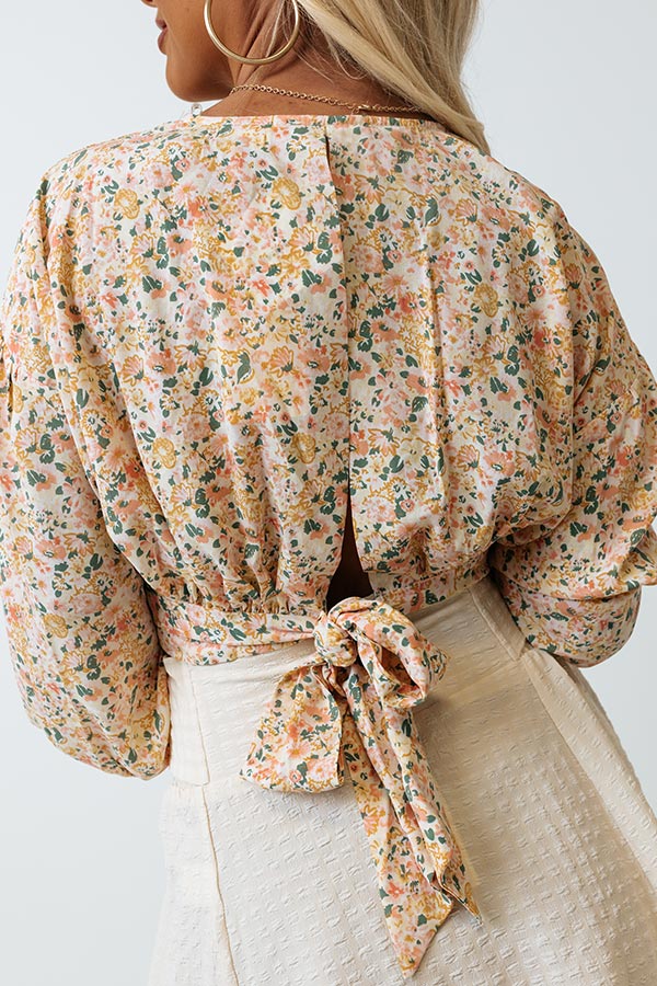 Frill Deal Floral Crop Top Image - 5