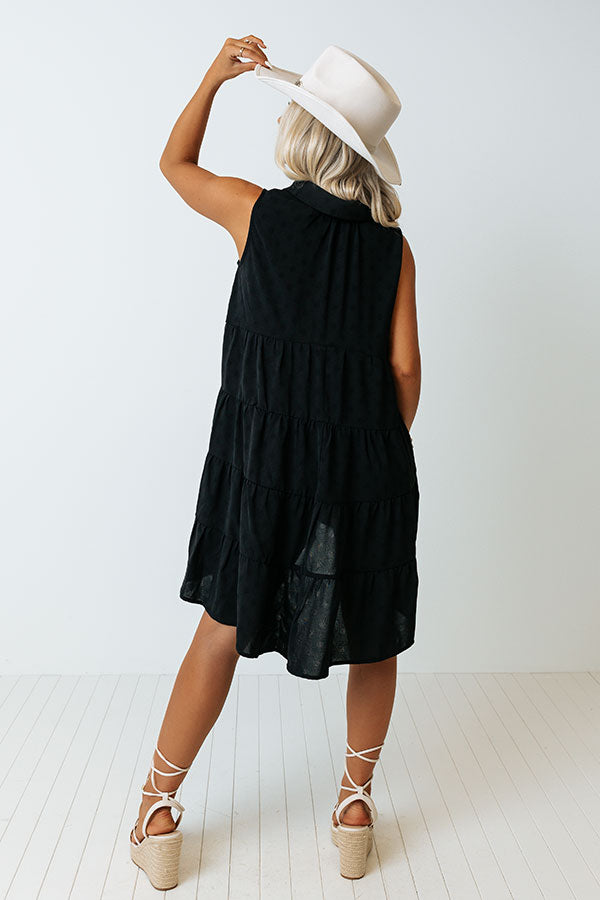Write It Down Tunic Dress In Black Image - 4
