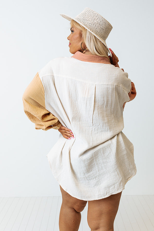 Canyon Bay Colorblock Shift Top In Primrose Yellow Curves Image - 1