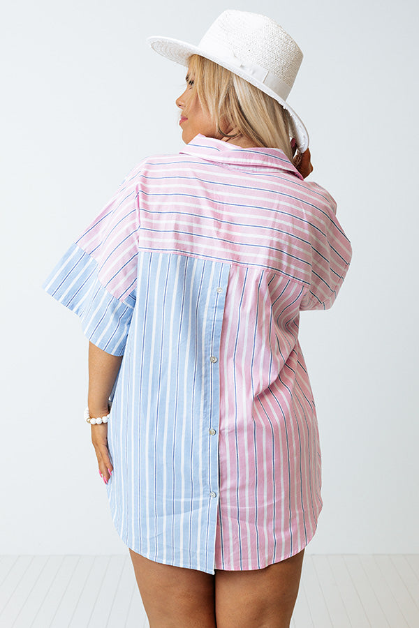 Heart Skips A Beat Stripe Top Curves Image - 4