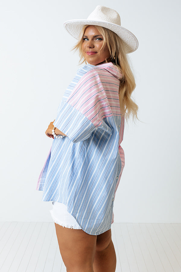 Heart Skips A Beat Stripe Top Curves Image - 3