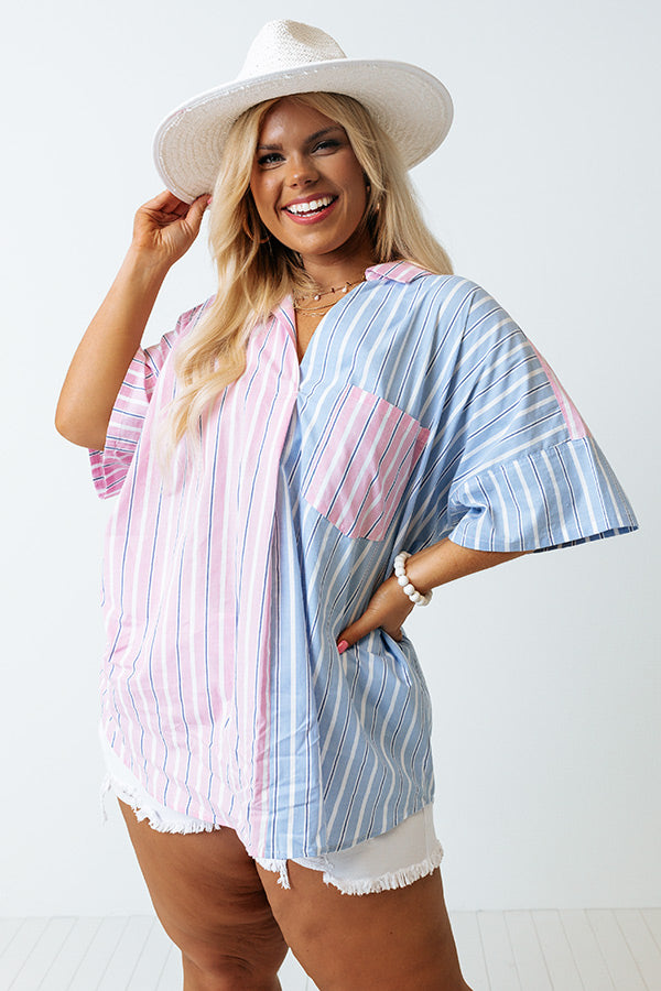 Heart Skips A Beat Stripe Top Curves Image - 5