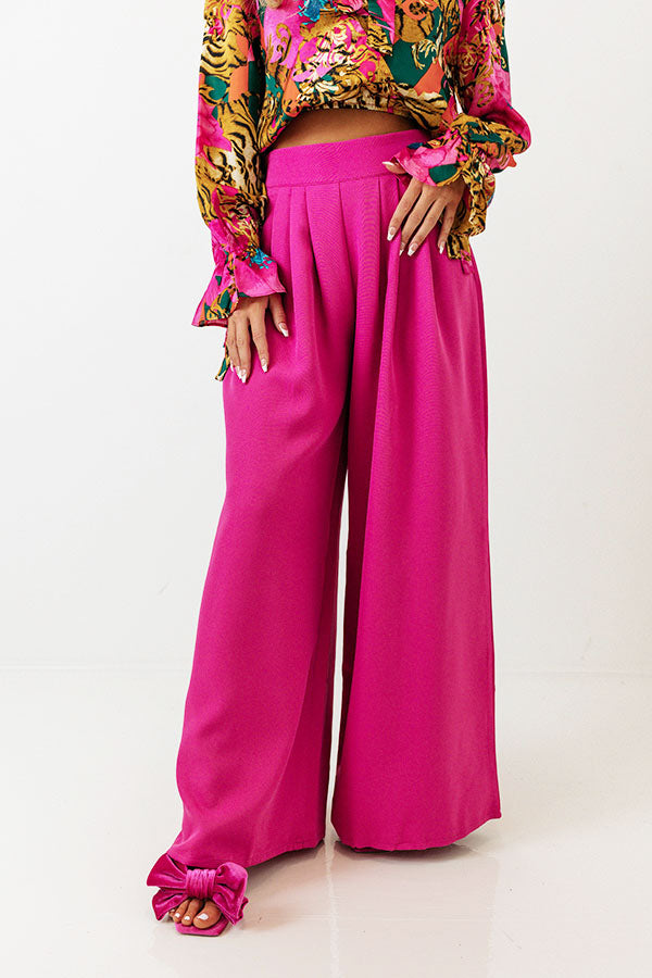 Forever Yours High Waist Pants In Fuchsia • Impressions Online Boutique