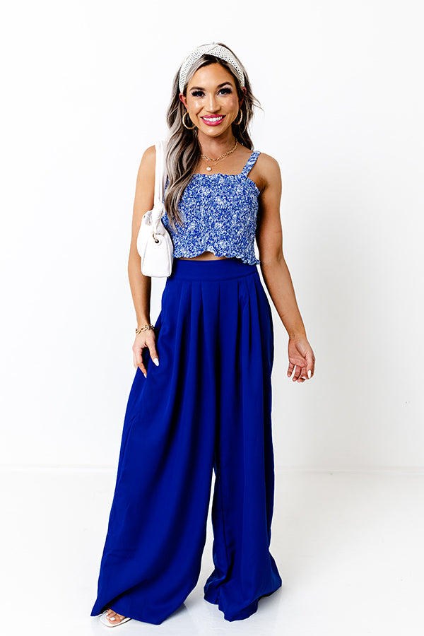 Forever Yours High Waist Pants In Royal Blue