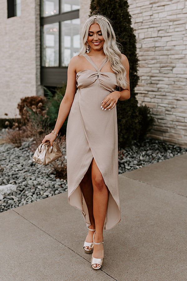 Up At Dawn Maxi In Warm Taupe