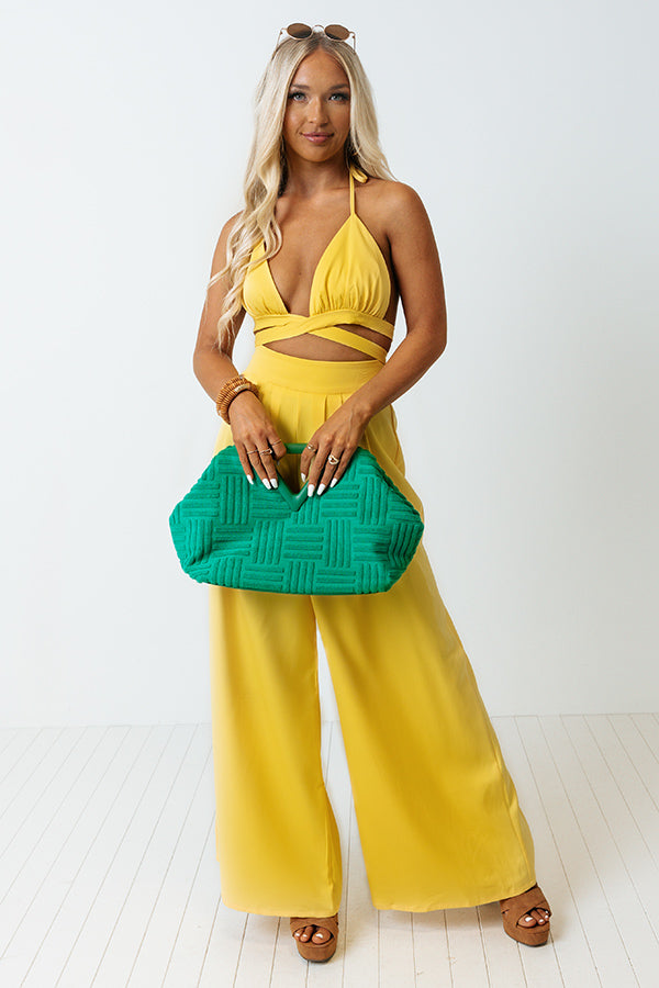 Forever Yours High Waist Pants In Yellow