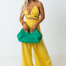 Forever Yours High Waist Pants In Yellow Image - 1