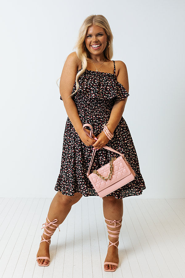 Floral Flirtation Dress In Black Curves Image - 4