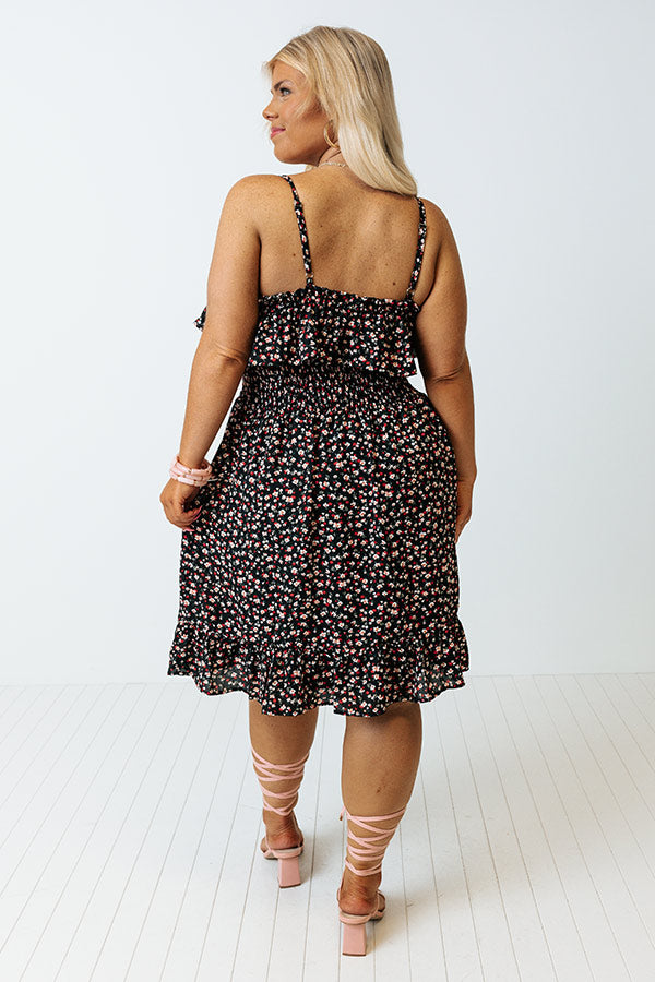 Floral Flirtation Dress In Black Curves Image - 5