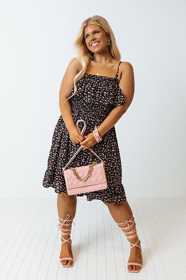 Floral Flirtation Dress In Black Curves Image - 1