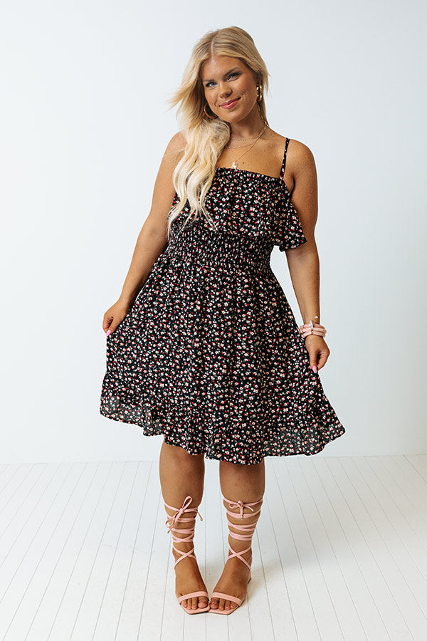 Floral Flirtation Dress In Black Curves Image - 2