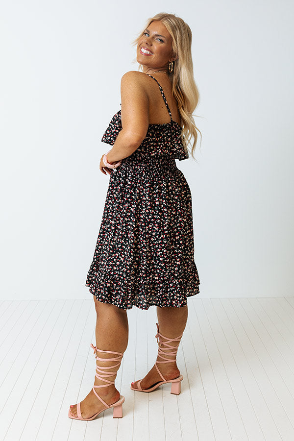 Floral Flirtation Dress In Black Curves Image - 3