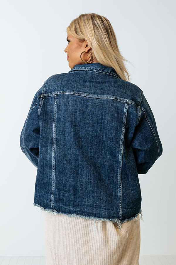 Risen New Album Distressed Denim Jacket Curves Image - 5