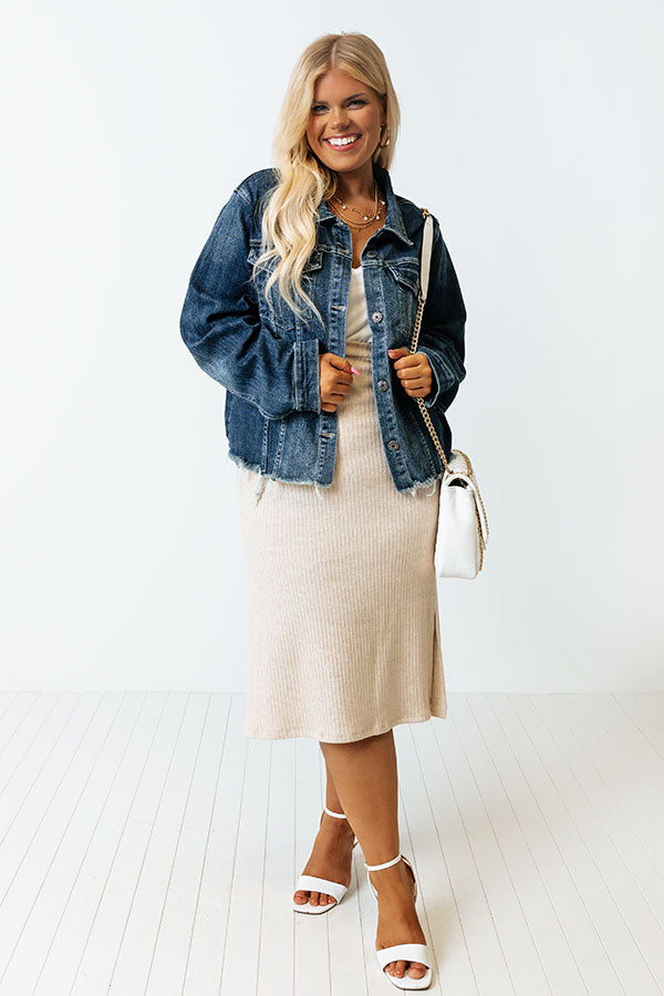 Risen New Album Distressed Denim Jacket Curves Image - 1