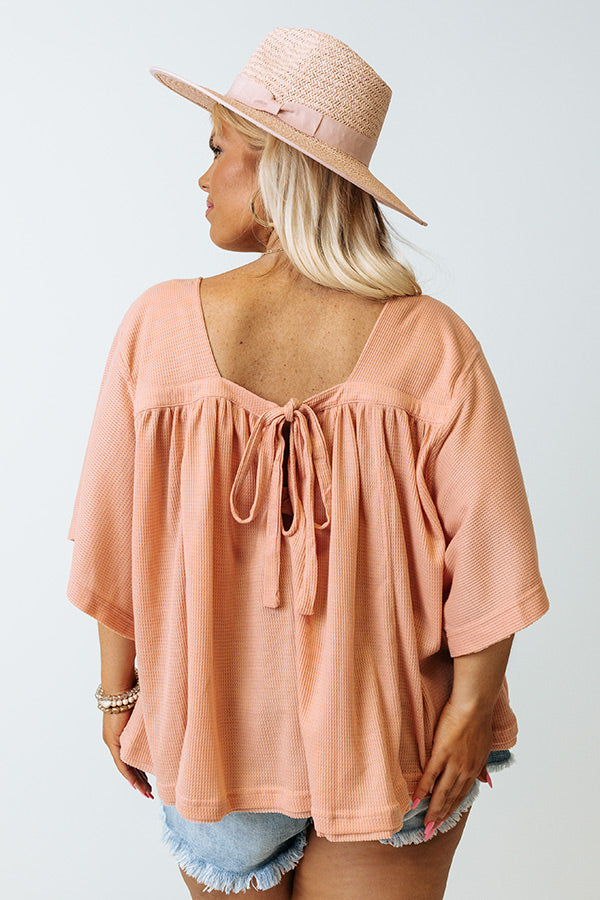 Heard The Story Waffle Knit Top Curves Image - 5