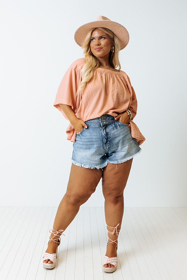 Heard The Story Waffle Knit Top Curves Image - 3