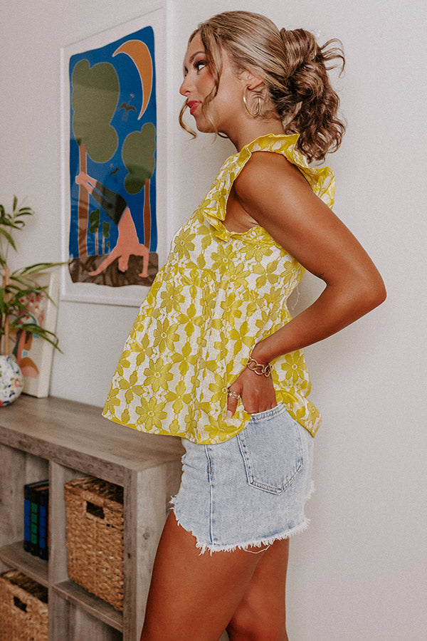 All The Fun Shift Top In Yellow Image - 4