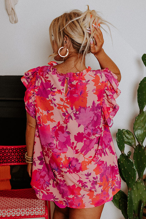 All Yours Floral Shift Top Curves Image - 4