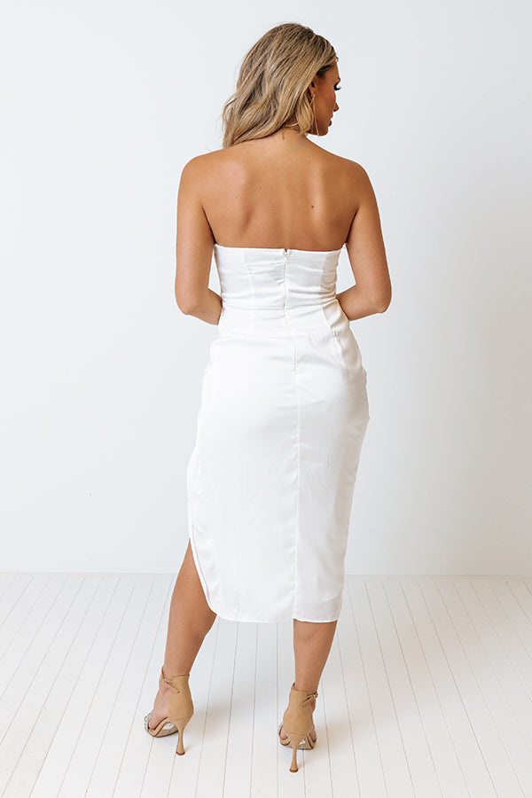Whisk Me Away Midi in White Image - 5