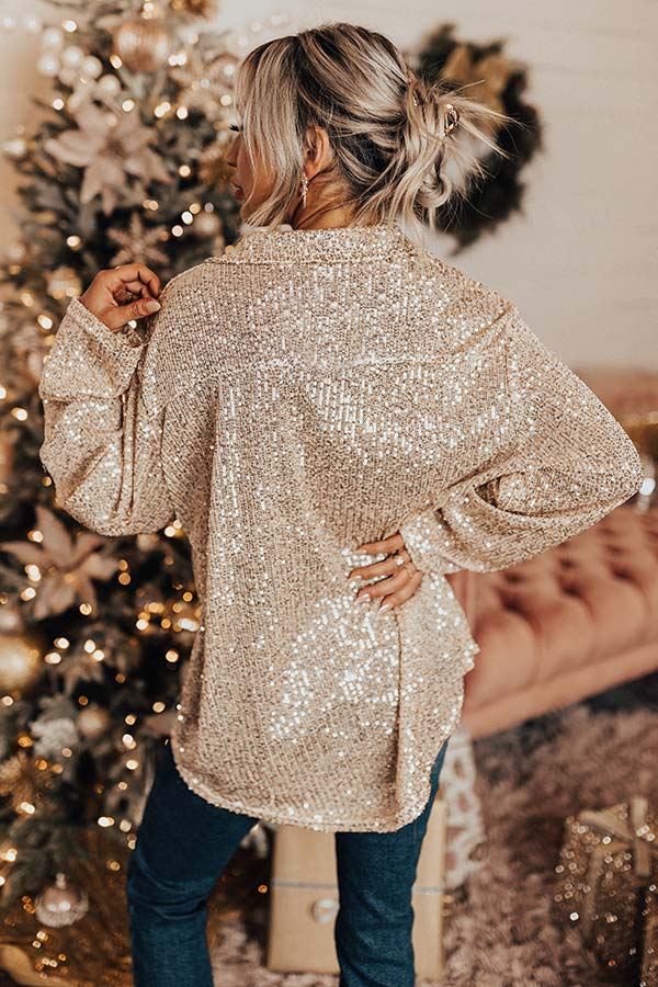 Shimmer In Your Eyes Sequin Top in Gold • Impressions Online Boutique