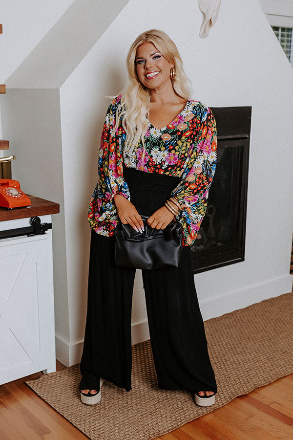 Cute Casa Floral Top In Tangerine Curves Image - 2