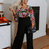 Tree Lined Drive High Waist Trousers In Black Curves Image - 1