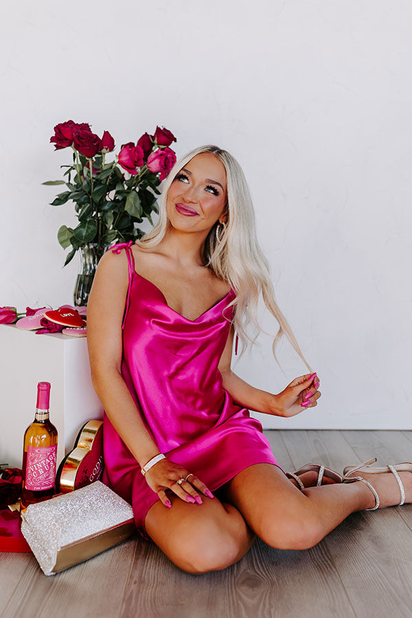 Flirting In France Satin Dress Image - 1