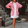 The Queenie Fringe Blazer in Pink Image - 1