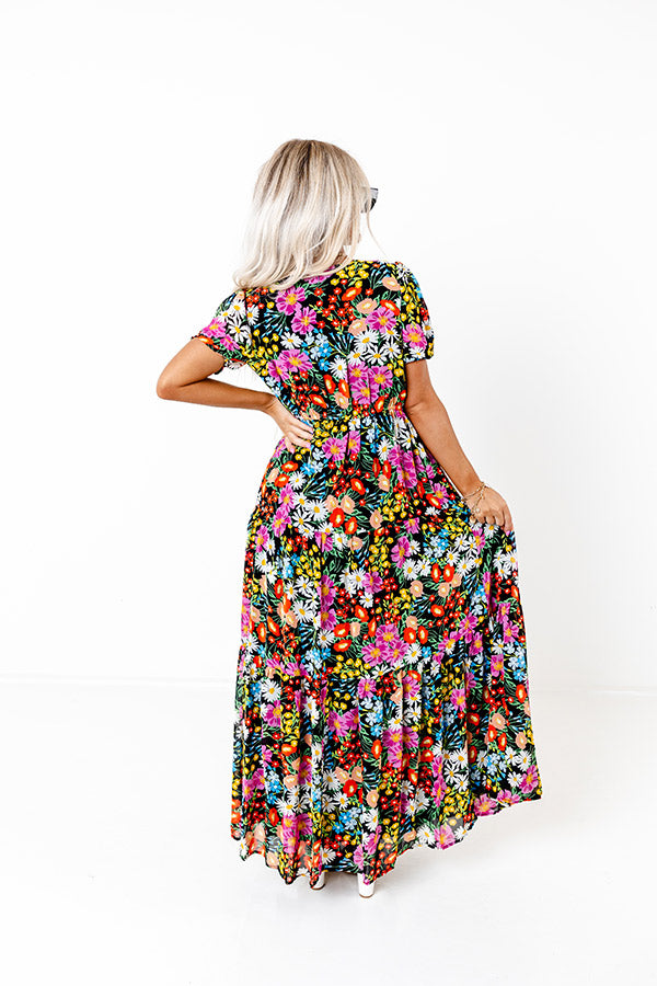 Only Sunshine Floral Maxi In Black Image - 3