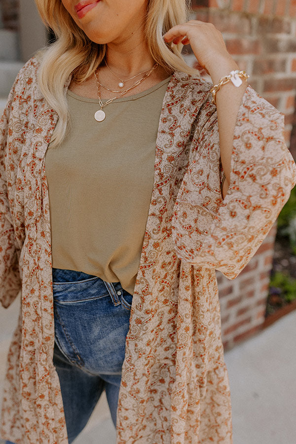 Tree Lined Drive Shift Top In Martini Olive Curves Image - 5