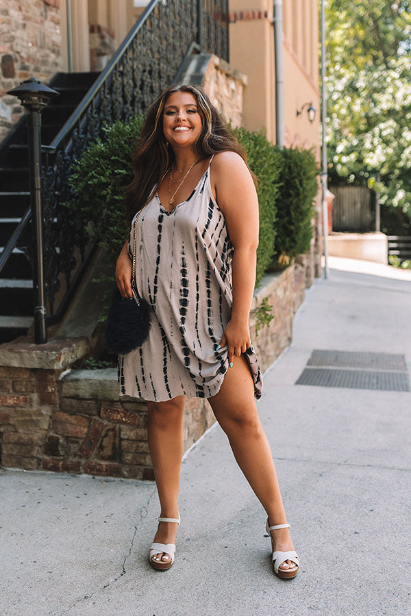 New Playlist Tie Dye Shift Dress Curves Image - 1