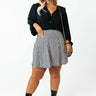 Name Of The Game Plaid Skirt In Black Curves Image - 1