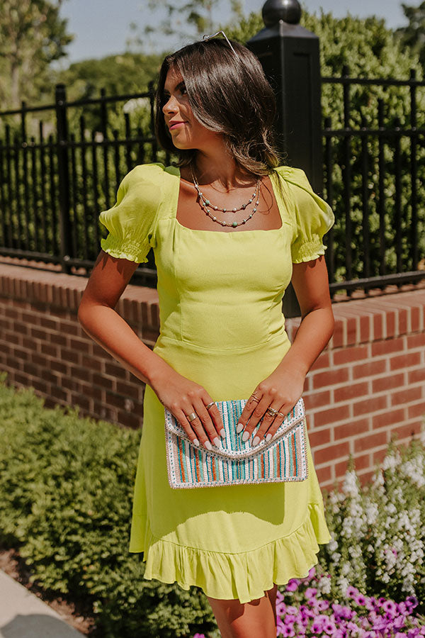 The Barrymore Dress In Lime Image - 4