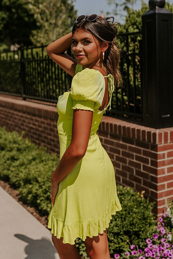 The Barrymore Dress In Lime Image - 3