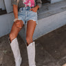 The Arissa High Waist Distressed Shorts Image - 1