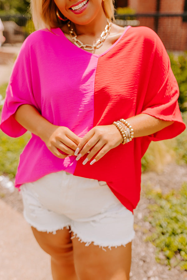 Tell Me Something Good Color Block Shift Top Curves Image - 3