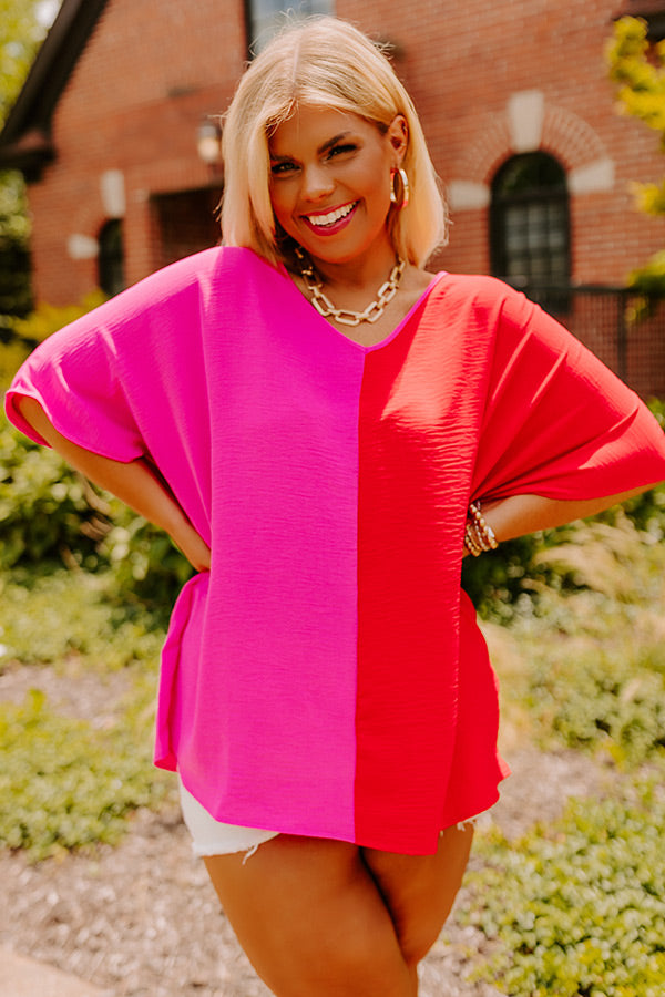 Tell Me Something Good Color Block Shift Top Curves Image - 2