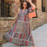 Coasting Through Amalfi Paisley Maxi In Blue Curves Image - 1
