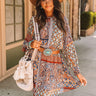 Coasting Through Amalfi Paisley Dress In Blue Image - 1