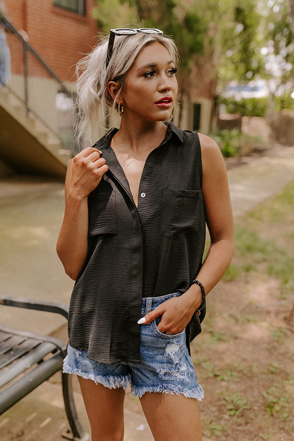 Fresh Take Shift Top In Black Image - 5