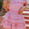 Downright Delightful Gingham Skort in Pink Image - 1
