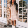 Looking For Peace Shift Dress In Light Beige Image - 1