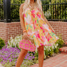  marigold Beach Tripping Floral Shift Dress 