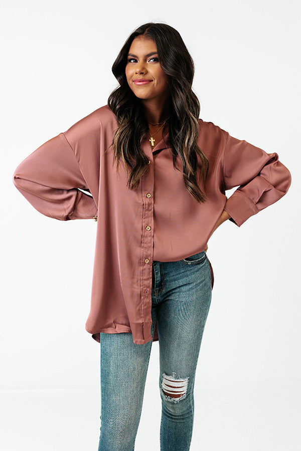 Simply Charmed Button Up Top In Vineyard Grape Image - 1