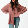 Simply Charmed Button Up Top In Vineyard Grape Image - 1