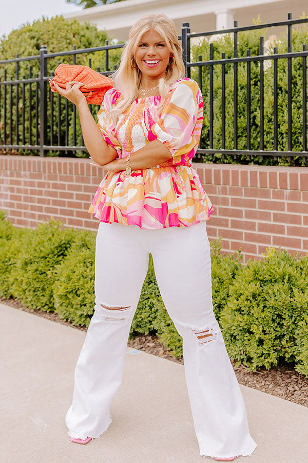 Sweeter Than Sunshine Smocked Top Curves Image - 3