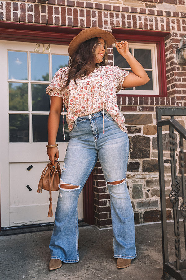 Candid Feelings Floral Shift Top In Cream Curves Image - 2