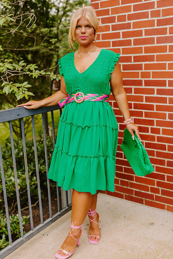 Celebrate Together Dress In Green Curves Impressions Online Boutique